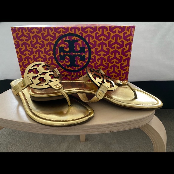 Tory Burch Shoes - Tory Burch Metallic Miller Thongs